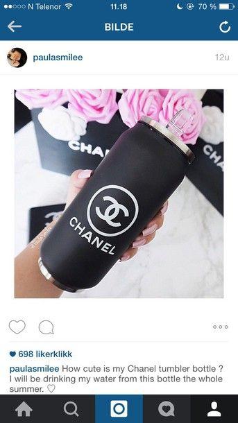 Chanel Bottle Logo - home accessory, water bottle chanel logo - Wheretoget