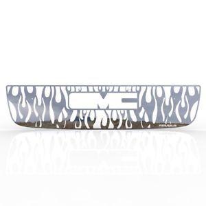 Flame GMC Logo - Grille Insert Guard Vertical Flame Polished Stainless Fits: 03 06