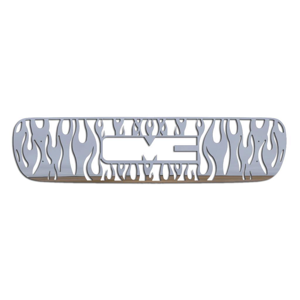 Flame GMC Logo - 00 06 GMC Yukon Stainless Vertical Flame Grill Insert