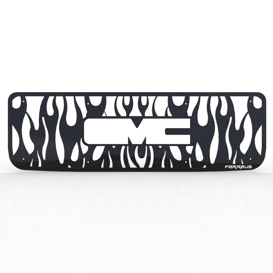 Flame GMC Logo - Grille Insert Guard Vertical Flame Black Powdercoat fits: 1994-1998 ...