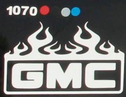 Flame GMC Logo - ND Stickers - Cars & Trucks Continued