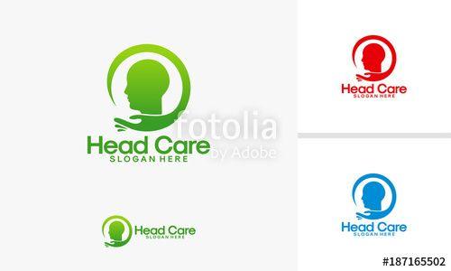 Circle Therapy Logo - Head Care logo template, Head therapy logo designs vector, Brain