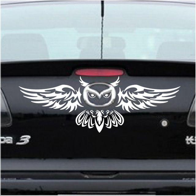 Funny Mazda Logo - Aliauto Car Rear Logo Decoration Owl Styling Funny Car Sticker Anbd