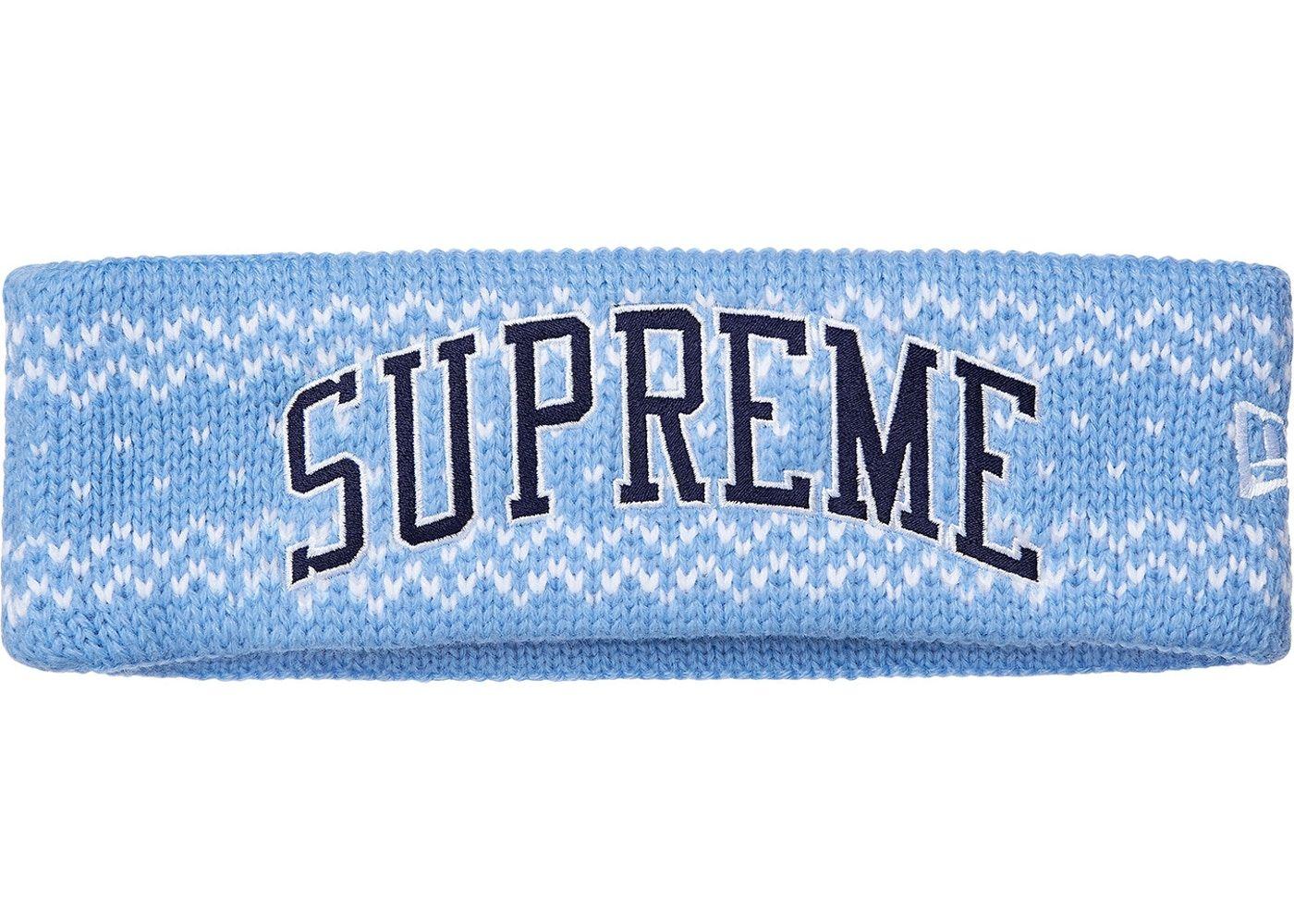 Light Blue Supreme Logo - Supreme New Era Arc Logo Headband (FW17) Light Blue