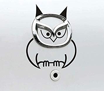 Funny Mazda Logo - Funny Reflective Owl Car Logo Sticker Decal for Mazda M2, M3, M5, M6 ...