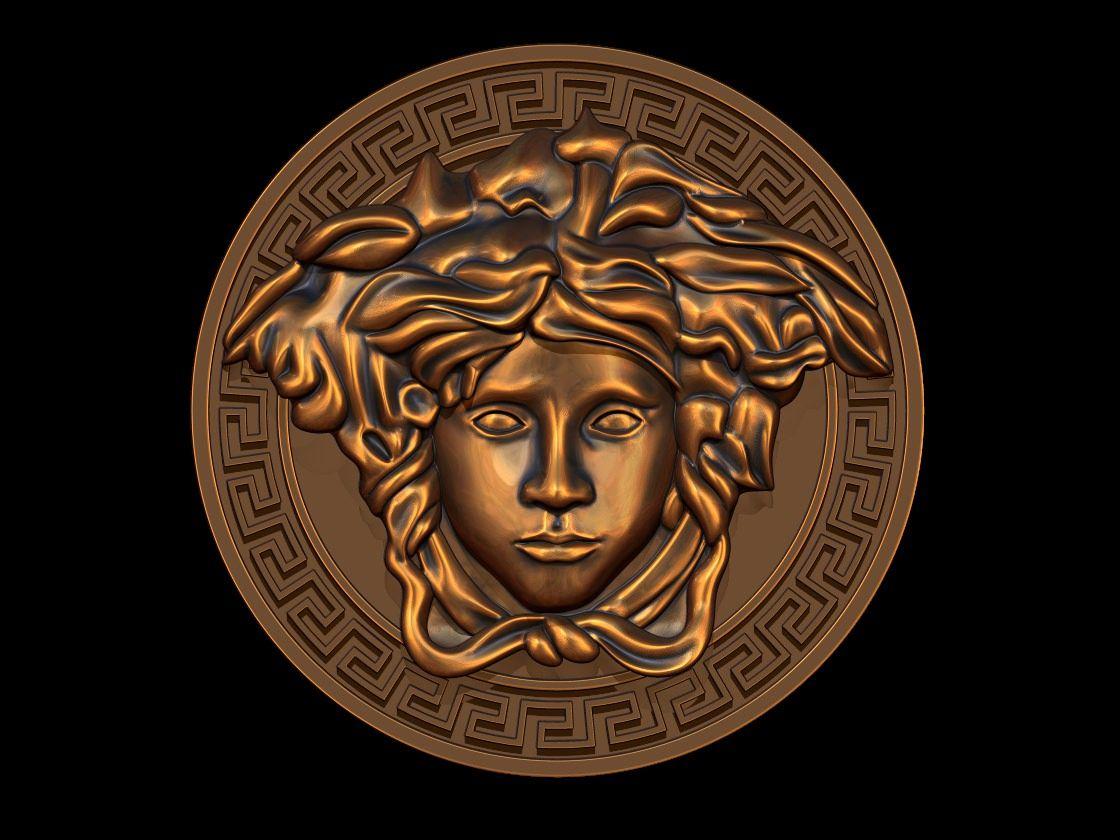 Versace Gold Logo - 3D print model Versace Logo