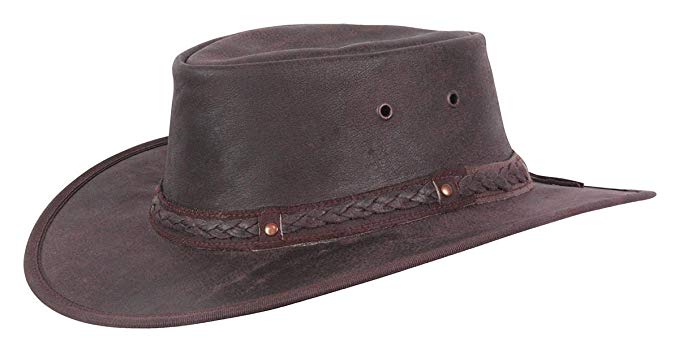 Hats with Kangaroo Logo - Conner Hats Men's Kangaroo Crossing Leather Hat at Amazon Men's