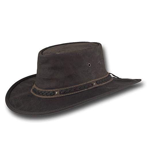 Hats with Kangaroo Logo - BARMAH HATS Crackle Kangaroo Leather Hat 1018 at Amazon Men's