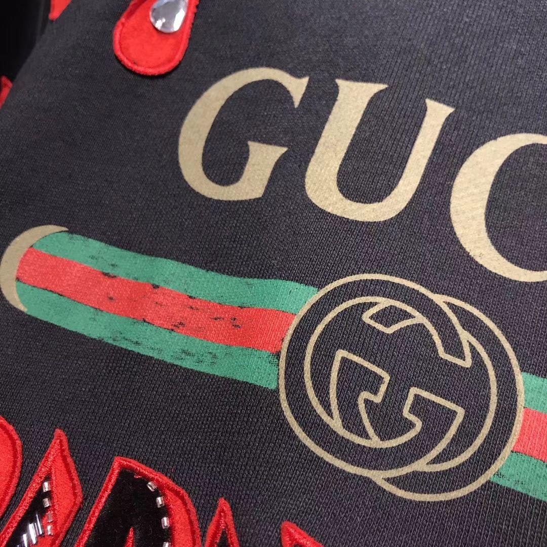 Fake Gucci Logo - Replica GUCCI logo sweatshirt with “Spiritismo” 497253
