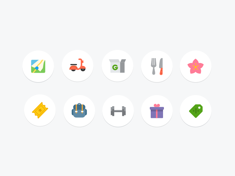 Groupon App Logo - Groupon Mobile App Category Icons by Groupon Design Union | Dribbble ...