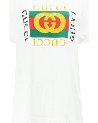 Fake Gucci Logo - Presidents Day Deals on Gucci 'Fake' Gucci printed T-shirt, Women's ...