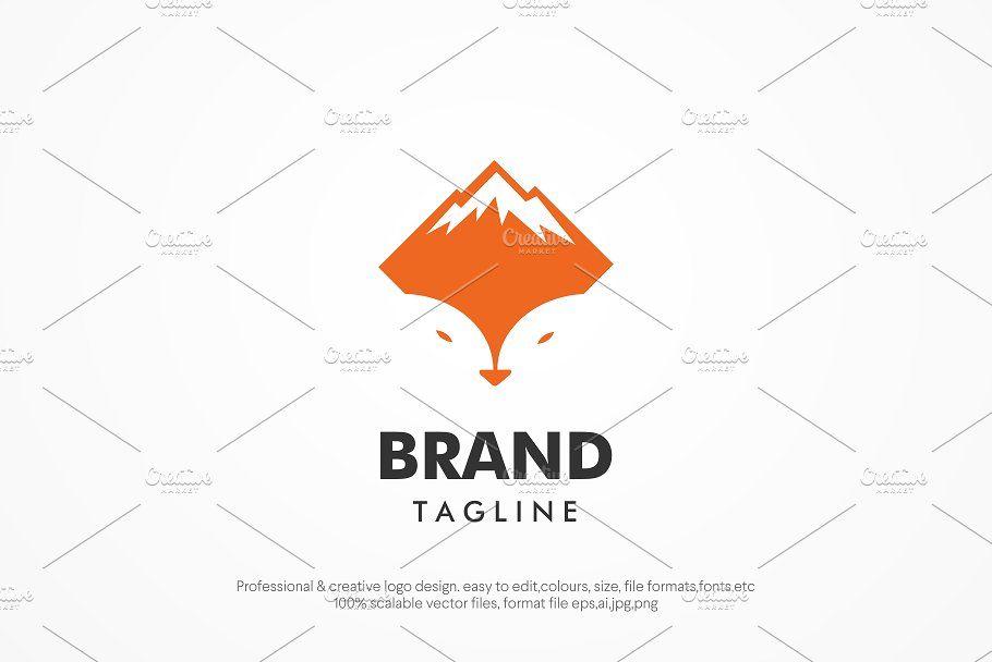 Fox Mountain Logo - Mountain fox logo template ~ Logo Templates ~ Creative Market