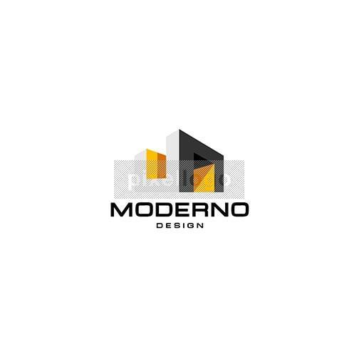 Modern Home Logo - Modern Home Design Logo - Building with U and N | Pixellogo