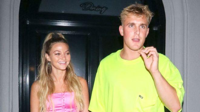 Erica and Jake Paul Logo - YouTubers Jake Paul and Erika Costell break-up - BBC News