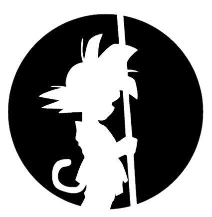 Dragon Bal Logo - Amazon.com: DBZ LITTLE GOKU w/ STAFF SILHOUETTE DRAGON BALL LOGO ...