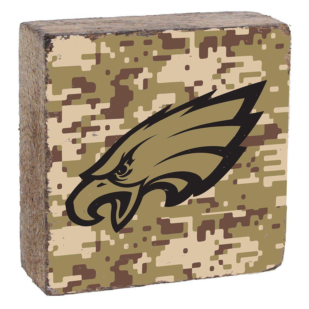 Philadelphia Eagles Camo Logo - Philadelphia Eagles Camo Rustic Block | Rustic Marlin