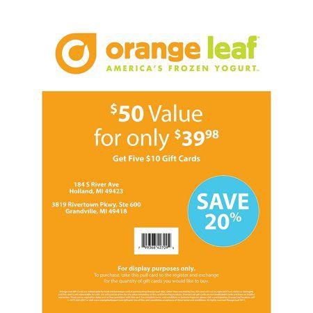 Orange Leaf America Frozen Logo - Product of Orange Leaf Frozen Yogurt - 5 x $10 for $40 - [Bulk ...