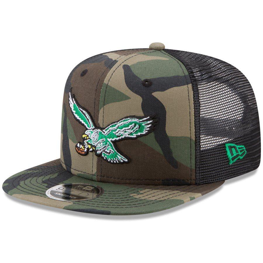 Philadelphia Eagles Camo Logo - Men's New Era Woodland Camo/Black Philadelphia Eagles Throwback Logo ...