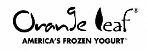 Orange Leaf America Frozen Logo - ORANGE LEAF AMERICA'S FROZEN YOGURT Trademark of ORANGE LEAF ...