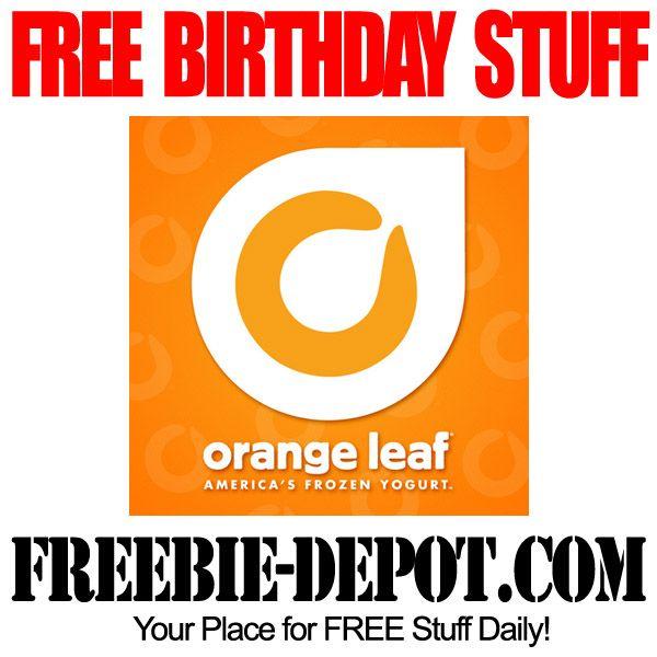 Orange Leaf America Frozen Logo - BIRTHDAY FREEBIE – Orange Leaf Frozen Yogurt | Freebie Depot