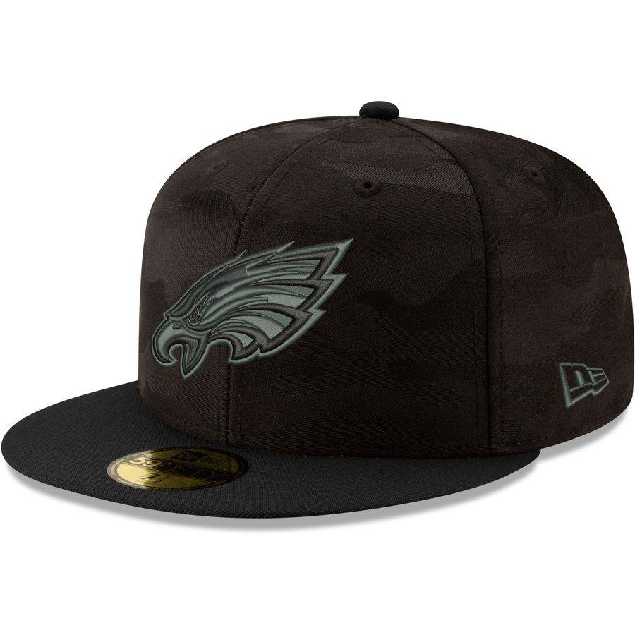 Philadelphia Eagles Camo Logo - Men's New Era Black Philadelphia Eagles Camo Royale 59FIFTY Fitted Hat