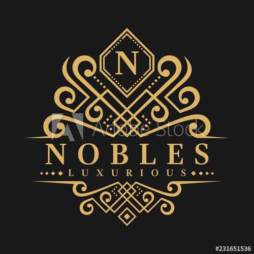 Brown Letter N Logo - Letter N Logo - Classic Luxurious Style Logo Template - Buy this ...