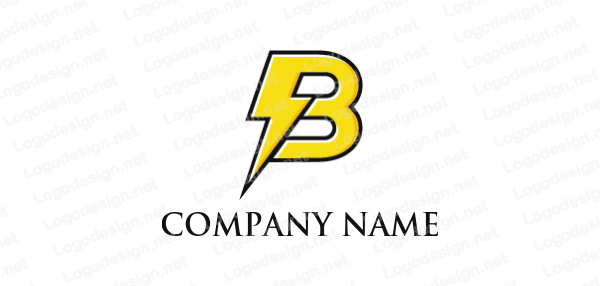 Lightning Bolt Restaurant Logo - lightning bolt incorporated with letter b | Logo Template by ...