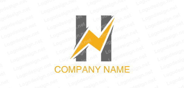Lightning Bolt Restaurant Logo - lightning bolt incorporated with letter h | Logo Template by ...