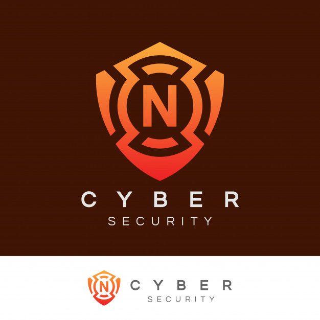 Brown Letter N Logo - Cyber security initial letter n logo design Vector | Premium Download