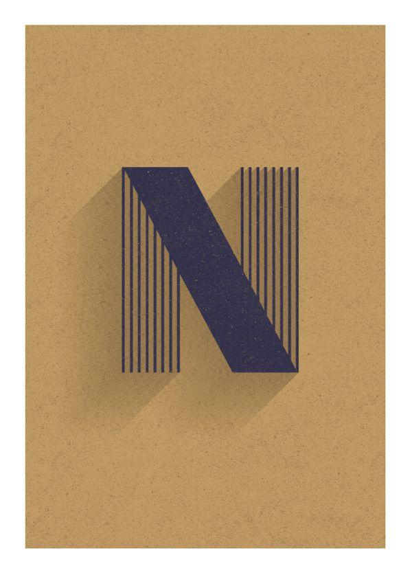 Brown Letter N Logo - Alphabet on Behance | Alphabet N | Pinterest | Behance, Typography ...
