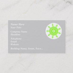 Green and Gray Logo - Lime Green And Gray Business Cards | Zazzle UK