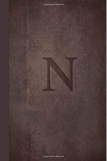 Brown Letter N Logo - S: Executive Style Monogram Letter Journal for Men and Women Brown