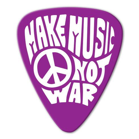 Hippie Dog Logo - Hippie Theme - Make Music Not War Picks (10 pack) - Ugly Dog Band ...