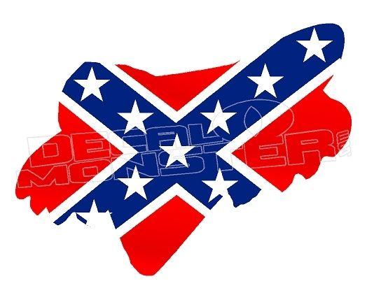 Confederate Fox Logo - Confederate Rebel Flag Fox Decal Sticker