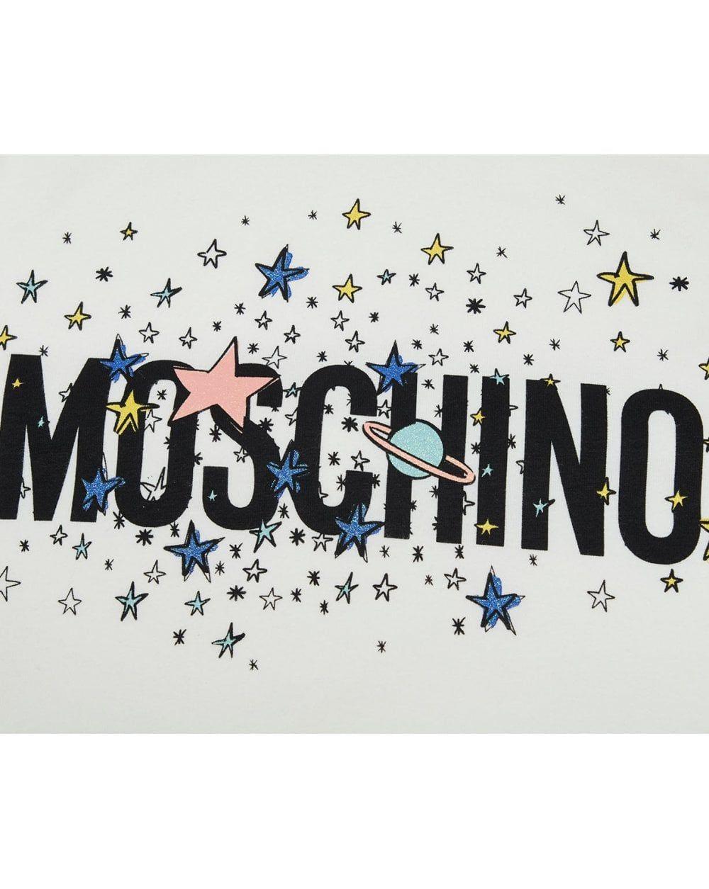 Google Star Logo - Moschino Star Logo Long Sleeved T-shirt - Junior from Psyche UK