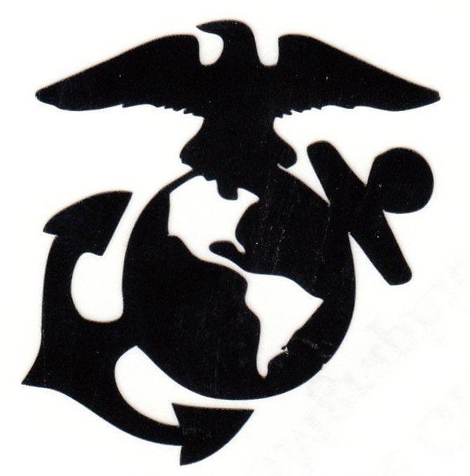 Marine Globe Logo - REFLECTIVE USMC Marine Corps Eagle Globe Anchor Decal Sticker fire