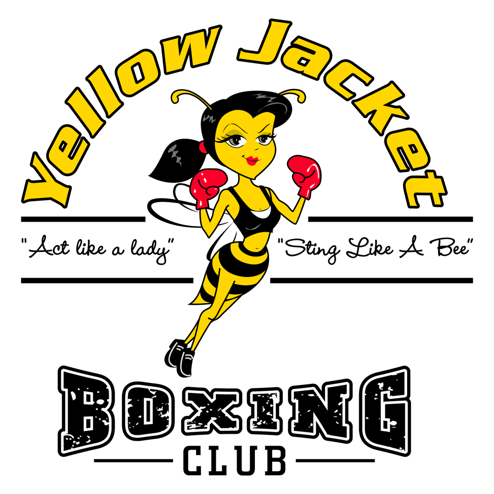 Boxing Bee Logo - Yellow Jacket Boxing Club´s new logo design. Love the feminine bee