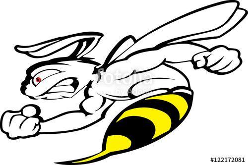 Boxing Bee Logo - Super Bee Speed Flying delivery. Bee Boxing Mascot for sport teams ...