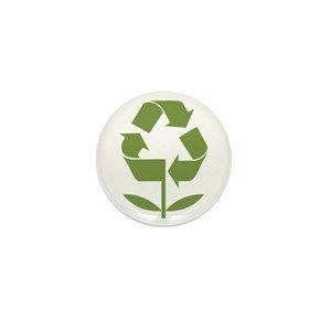 Mini Recycle Logo - Recycling Buttons - CafePress