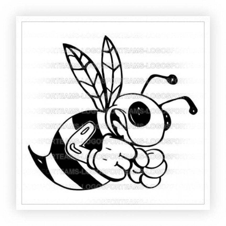 Boxing Bee Logo - Mascot Logo Part of Boxing Bee Graphic