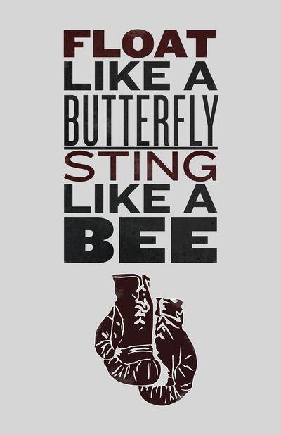 Boxing Bee Logo - float like a butterfly sting like a bee. Lott