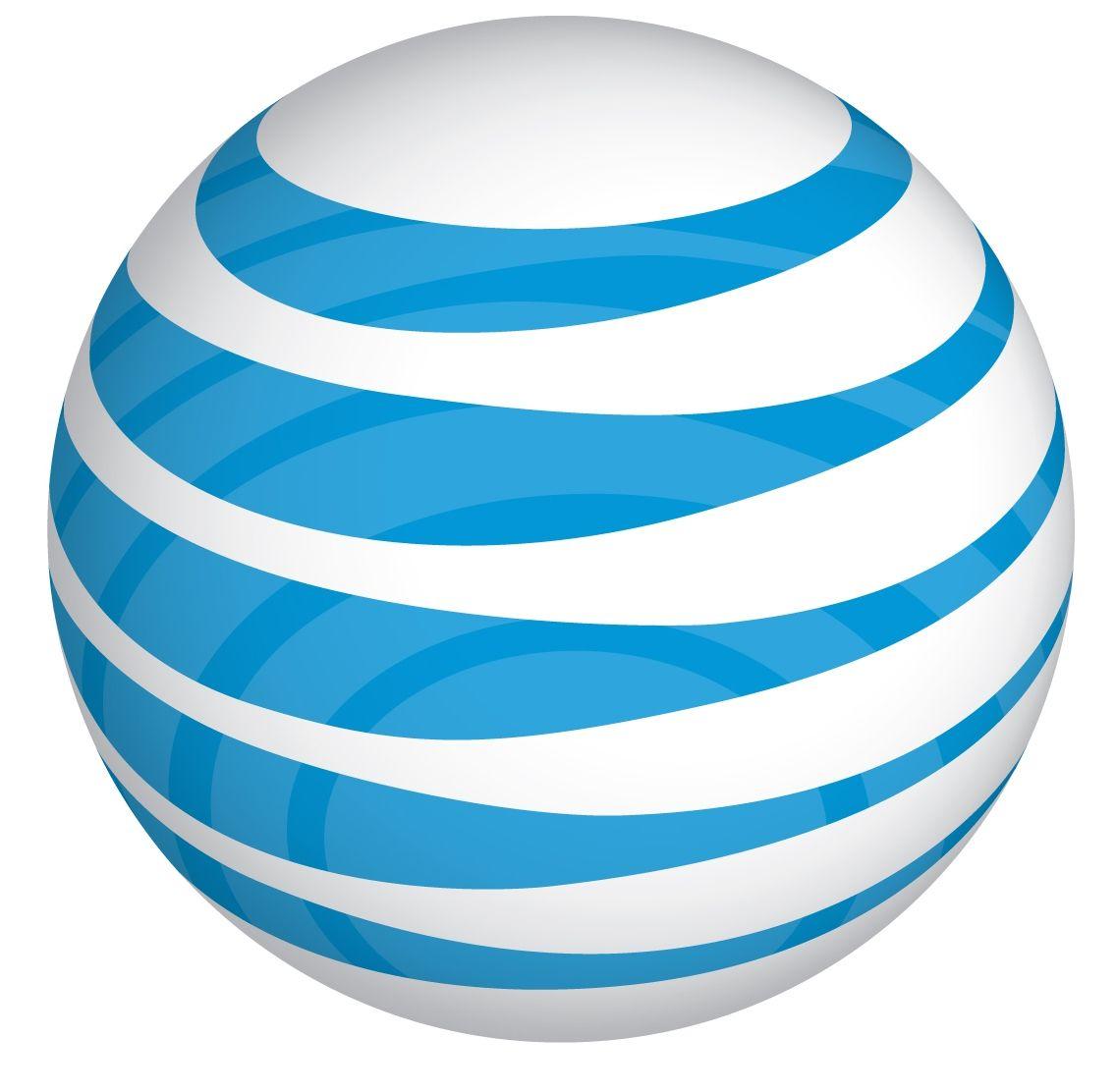 Blue Circle with White Lines Logo - The AT&T logo is simple, clean and light. Obviously the light ...