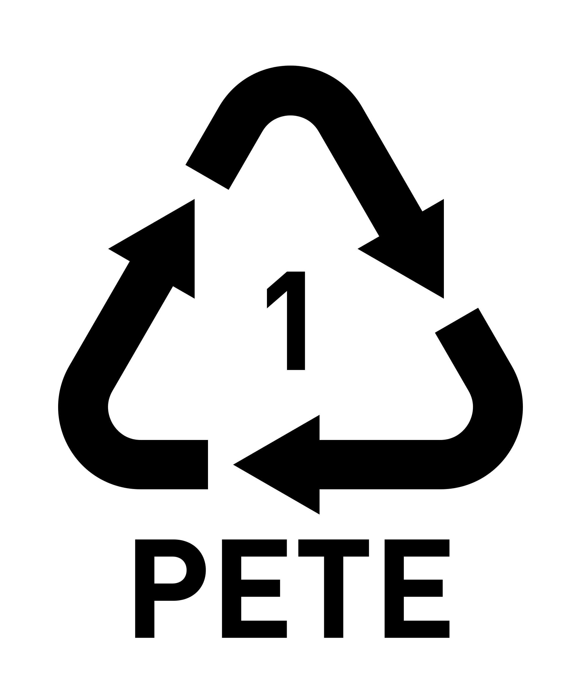 Mini Recycle Logo - PET bottle recycling
