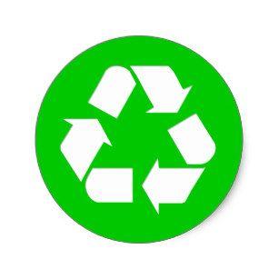 Mini Recycle Logo - Reduce Reuse Recycle Symbol Stickers | Zazzle