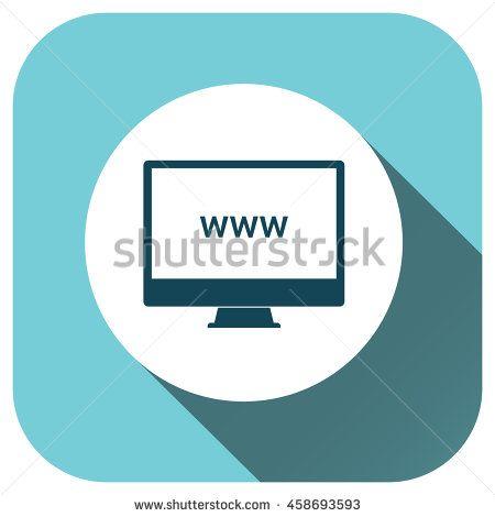 Website Vector Logo - website icon on desktop, vector logo for your design, symbol