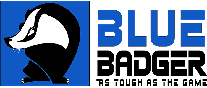 Blue Badger Logo - Blue Badger - as tough as the game.