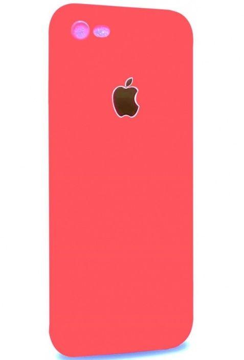 Apple Plus Logo - iPhone 7 Plus Candy With Apple Logo Cut Rose Pink Red Silicone