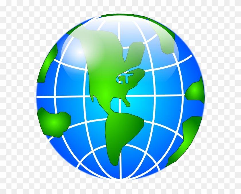 Website Vector Logo - Globe Green Continents Clip Art At Clkercom Vector Bola Dunia
