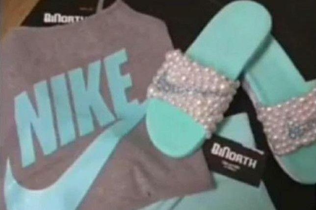 White and Blue People Logo - Is this Nike sportswear grey and blue or pink and white? | Metro News