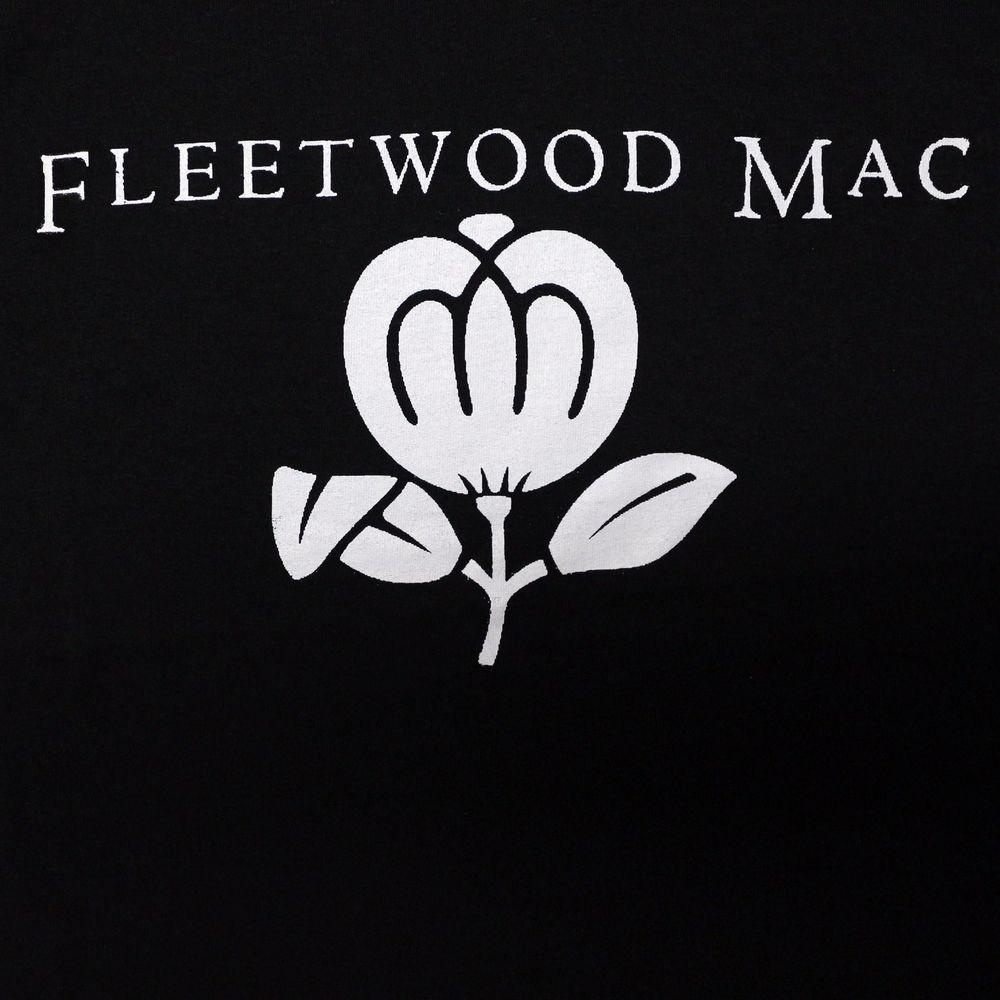 Fleetwood Mac Flower Logo - Fleetwood Mac band ***MEDIUM*** Flower screen printed t-shirt Black ...